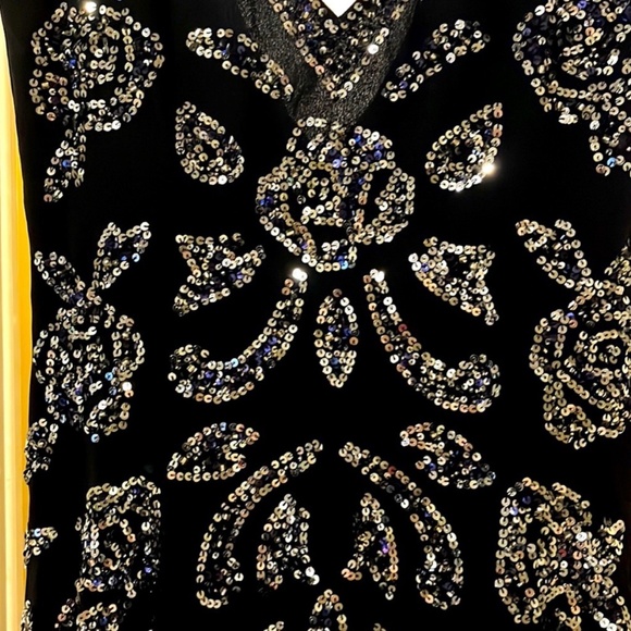 SOLD Women’s French Connection Navy Floral Sequins Formal Party Dress Sz 0 - Picture 5 of 5